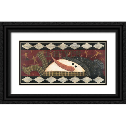 L Hiver Black Ornate Wood Framed Art Print with Double Matting by Moulton, Jo
