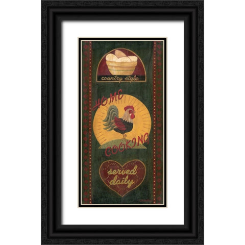 Home Cooking Black Ornate Wood Framed Art Print with Double Matting by Moulton, Jo