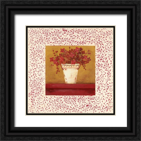 Petit Fleur II Black Ornate Wood Framed Art Print with Double Matting by Moulton, Jo
