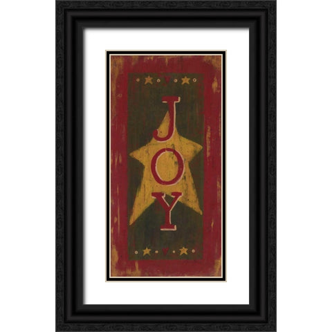 Joy Black Ornate Wood Framed Art Print with Double Matting by Moulton, Jo