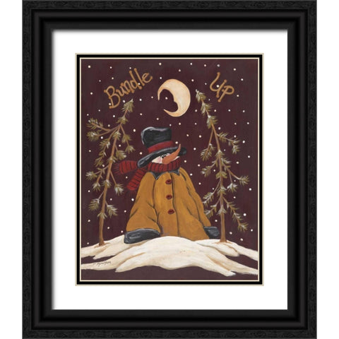 Bundle Up Black Ornate Wood Framed Art Print with Double Matting by Moulton, Jo