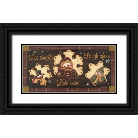 Live Simply-Love Snow Black Ornate Wood Framed Art Print with Double Matting by Moulton, Jo