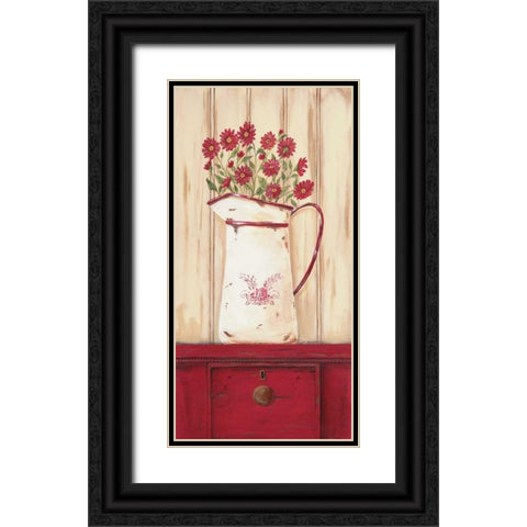 Belle Rouge Black Ornate Wood Framed Art Print with Double Matting by Moulton, Jo