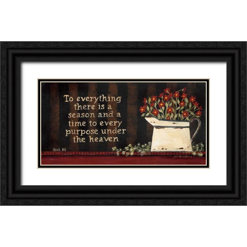 To Everything Black Ornate Wood Framed Art Print with Double Matting by Moulton, Jo