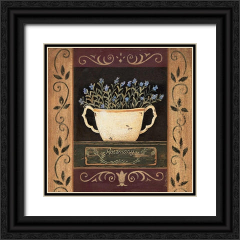 Rosemary Black Ornate Wood Framed Art Print with Double Matting by Moulton, Jo