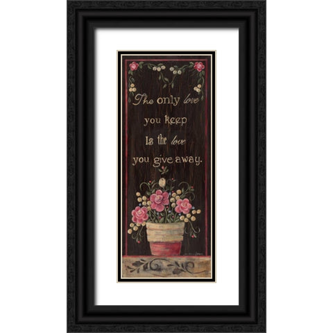 Love Black Ornate Wood Framed Art Print with Double Matting by Moulton, Jo