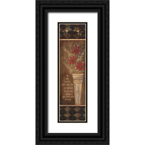 To the World Black Ornate Wood Framed Art Print with Double Matting by Moulton, Jo