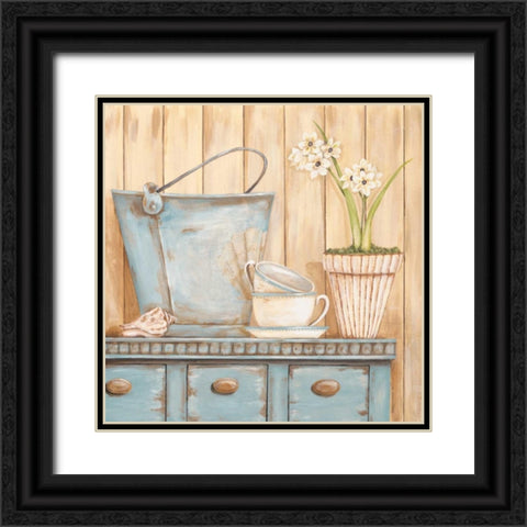 Coastal Cupboard II Black Ornate Wood Framed Art Print with Double Matting by Moulton, Jo