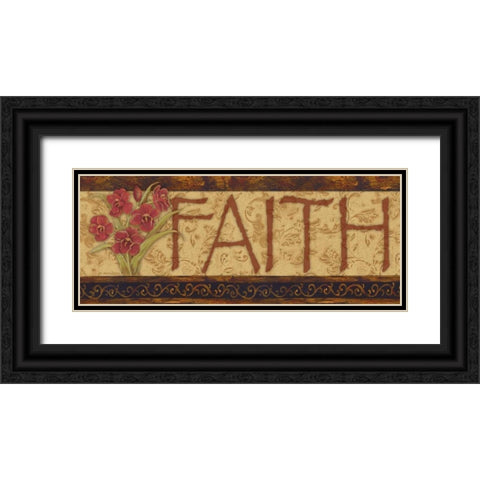 Faith Black Ornate Wood Framed Art Print with Double Matting by Moulton, Jo