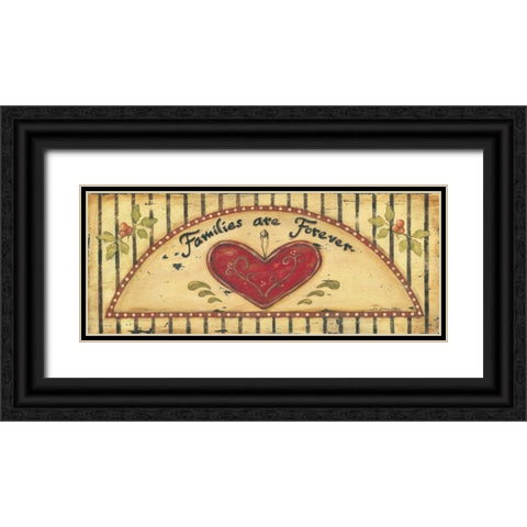 Families are Forever Black Ornate Wood Framed Art Print with Double Matting by Moulton, Jo