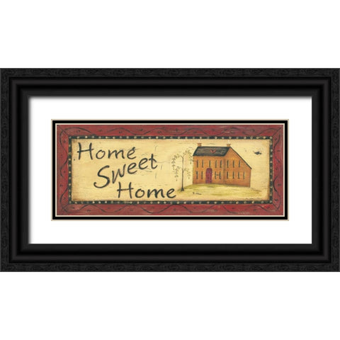 Home Sweet Home Black Ornate Wood Framed Art Print with Double Matting by Moulton, Jo