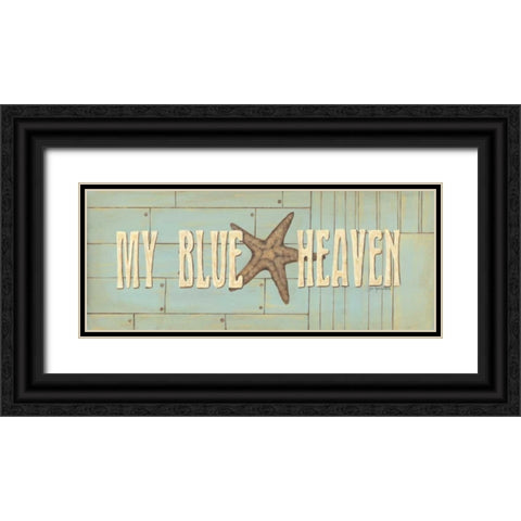 My Blue Heaven Black Ornate Wood Framed Art Print with Double Matting by Moulton, Jo