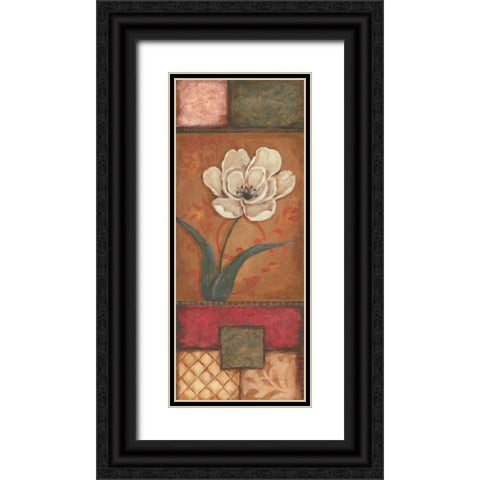 Belle Fleur I Black Ornate Wood Framed Art Print with Double Matting by Moulton, Jo