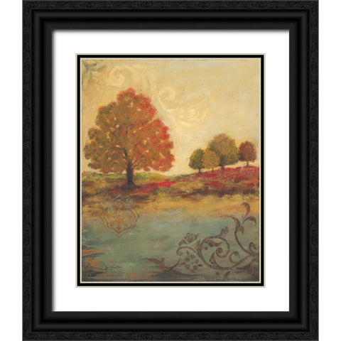 Kaleidoscope II Black Ornate Wood Framed Art Print with Double Matting by Moulton, Jo