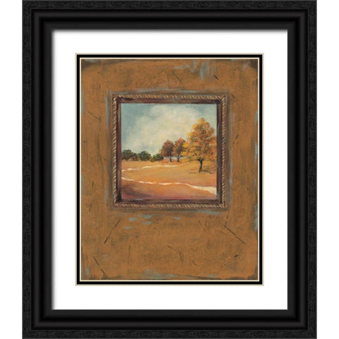 Copper Landscape II Black Ornate Wood Framed Art Print with Double Matting by Moulton, Jo