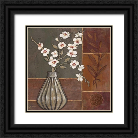 Orchid I Black Ornate Wood Framed Art Print with Double Matting by Moulton, Jo