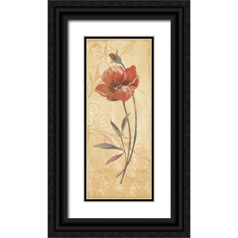 Terra Blooms II Black Ornate Wood Framed Art Print with Double Matting by Moulton, Jo