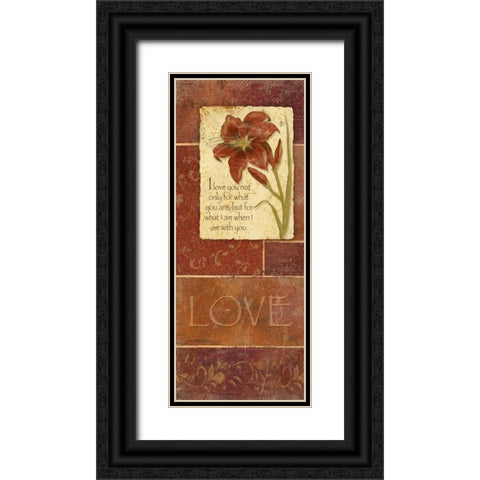 Love Black Ornate Wood Framed Art Print with Double Matting by Moulton, Jo