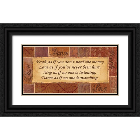 Work As If Black Ornate Wood Framed Art Print with Double Matting by Moulton, Jo