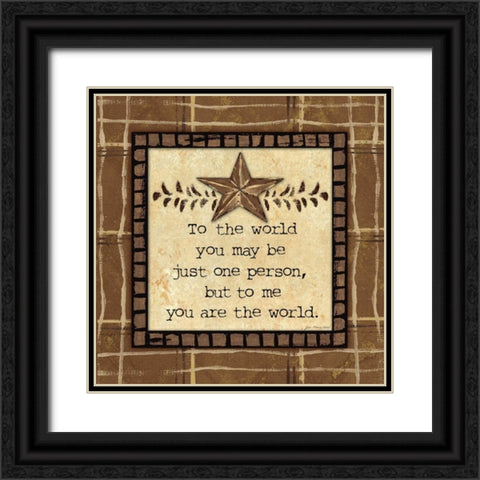 To the World Black Ornate Wood Framed Art Print with Double Matting by Moulton, Jo