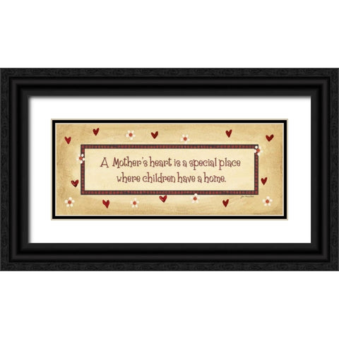 A Mothers Heart Black Ornate Wood Framed Art Print with Double Matting by Moulton, Jo