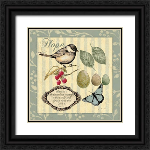 Hope Black Ornate Wood Framed Art Print with Double Matting by Moulton, Jo