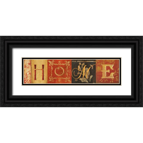 Home Black Ornate Wood Framed Art Print with Double Matting by Moulton, Jo