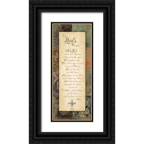 Lords Prayer Black Ornate Wood Framed Art Print with Double Matting by Moulton, Jo