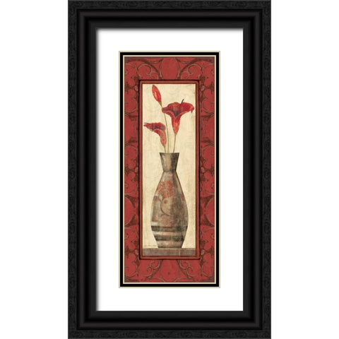 Red Calls Black Ornate Wood Framed Art Print with Double Matting by Moulton, Jo