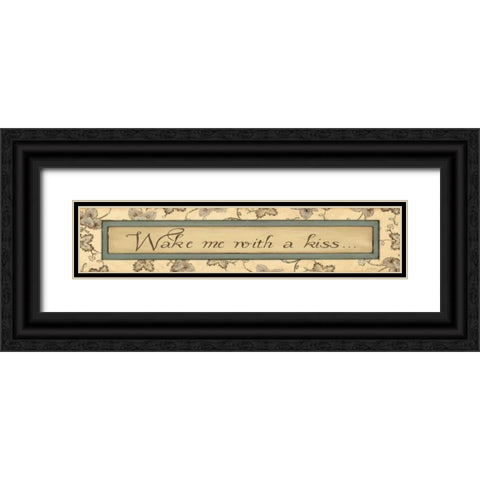 With a Kiss Black Ornate Wood Framed Art Print with Double Matting by Moulton, Jo