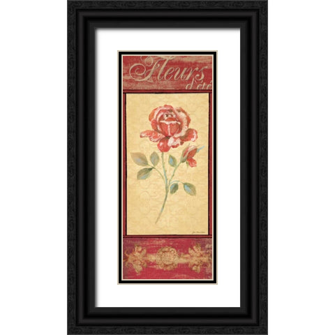 Fleurs d Ete Black Ornate Wood Framed Art Print with Double Matting by Moulton, Jo