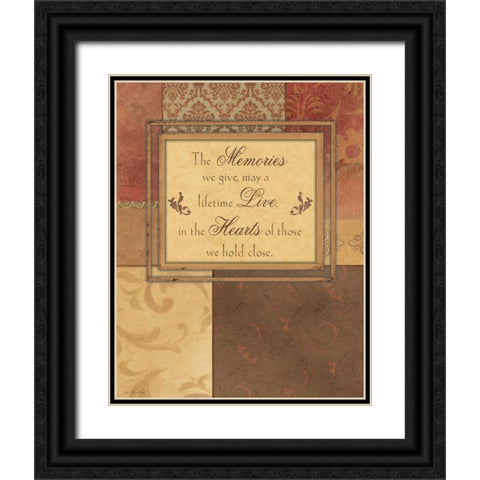 Memories Black Ornate Wood Framed Art Print with Double Matting by Moulton, Jo