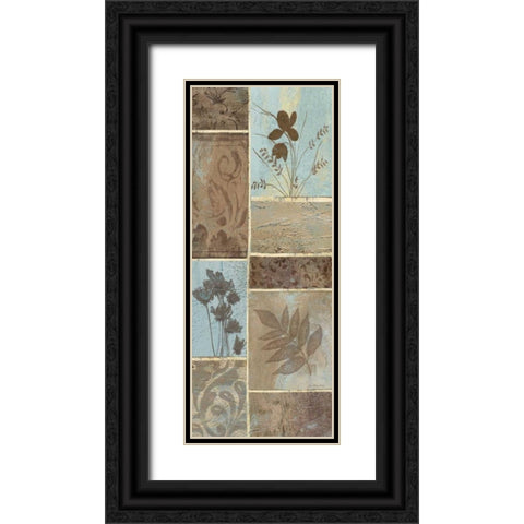 Blue Design II Black Ornate Wood Framed Art Print with Double Matting by Moulton, Jo