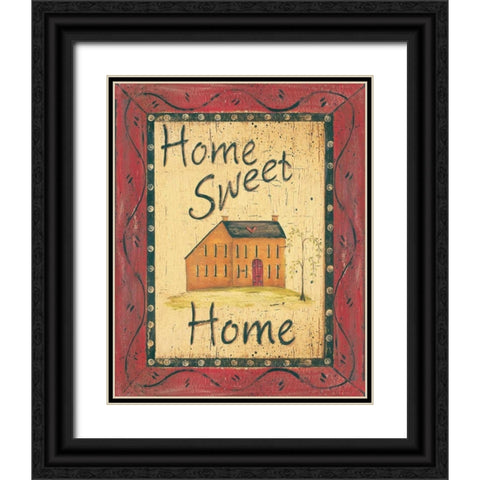 Home Sweet Home Black Ornate Wood Framed Art Print with Double Matting by Moulton, Jo