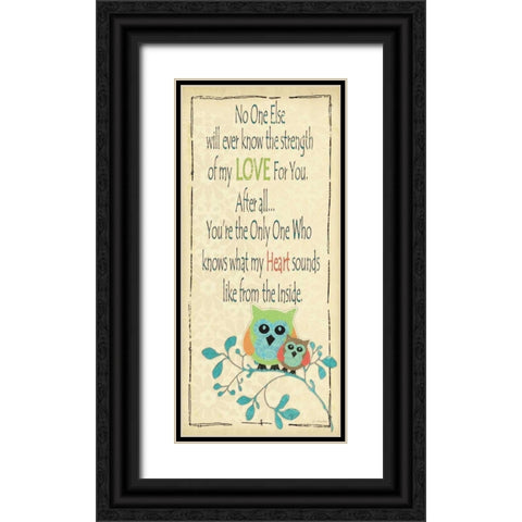 Owl Love You Black Ornate Wood Framed Art Print with Double Matting by Moulton, Jo