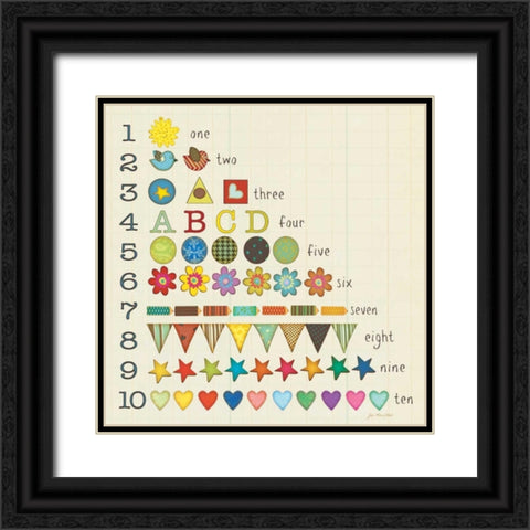 Lets Count! Black Ornate Wood Framed Art Print with Double Matting by Moulton, Jo