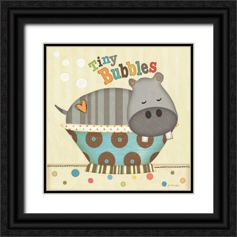 Tiny Bubbles Black Ornate Wood Framed Art Print with Double Matting by Moulton, Jo