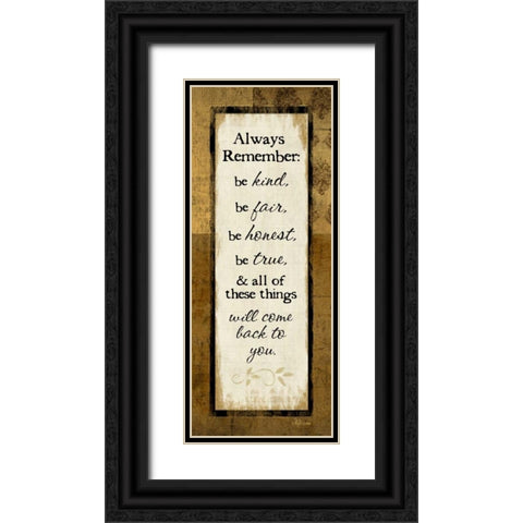 Always Remember Black Ornate Wood Framed Art Print with Double Matting by Pugh, Jennifer