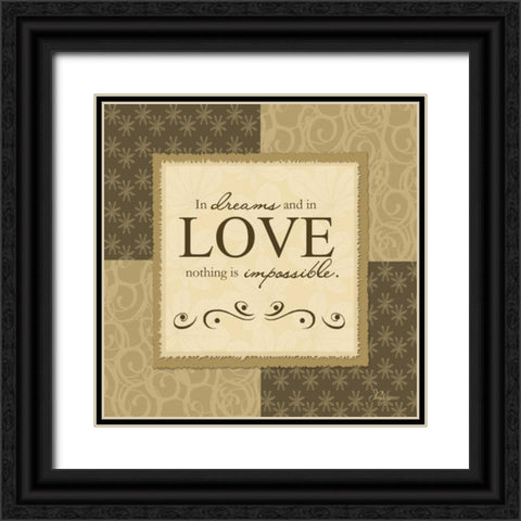 In Dreams and In Love Black Ornate Wood Framed Art Print with Double Matting by Pugh, Jennifer