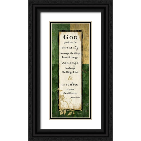 God Grant Me the Serenity Black Ornate Wood Framed Art Print with Double Matting by Pugh, Jennifer