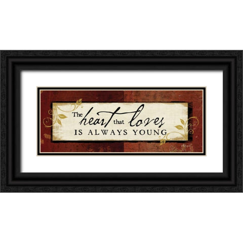 The Heart That Loves Black Ornate Wood Framed Art Print with Double Matting by Pugh, Jennifer