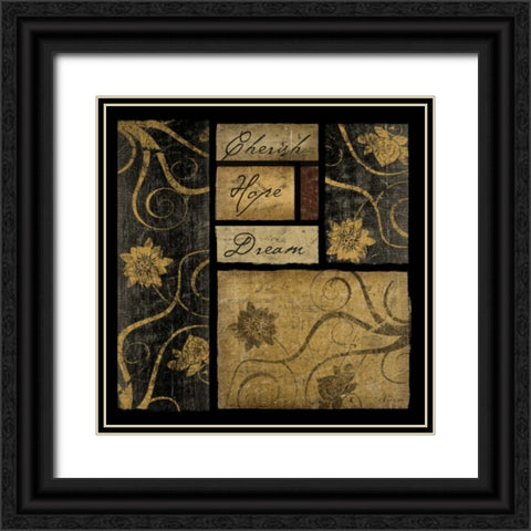 Cherish Hope Dream Black Ornate Wood Framed Art Print with Double Matting by Pugh, Jennifer