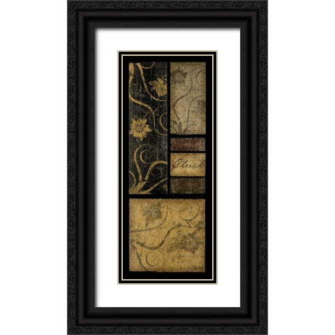 Cherish Black Ornate Wood Framed Art Print with Double Matting by Pugh, Jennifer