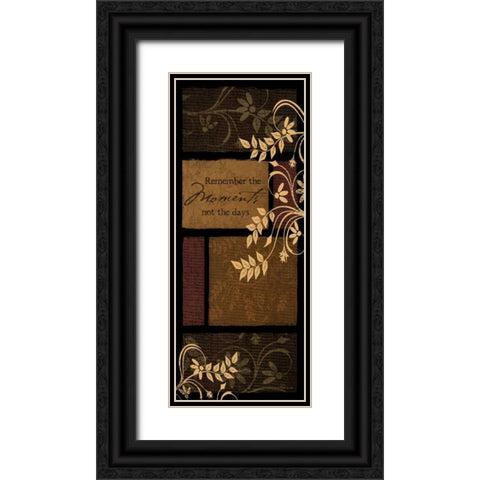 Remember the Moments Black Ornate Wood Framed Art Print with Double Matting by Pugh, Jennifer