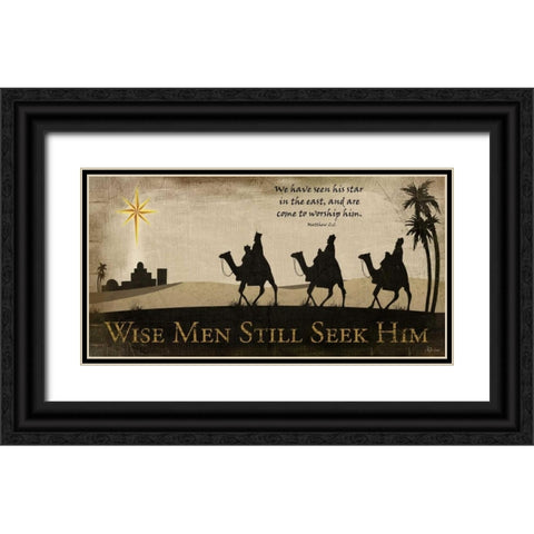 Wise Men Still Seek Him Black Ornate Wood Framed Art Print with Double Matting by Pugh, Jennifer