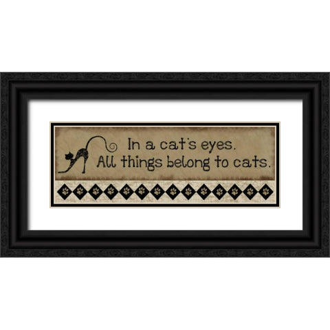 In a Cats Eyes Black Ornate Wood Framed Art Print with Double Matting by Pugh, Jennifer