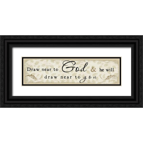 Draw Near to God Black Ornate Wood Framed Art Print with Double Matting by Pugh, Jennifer