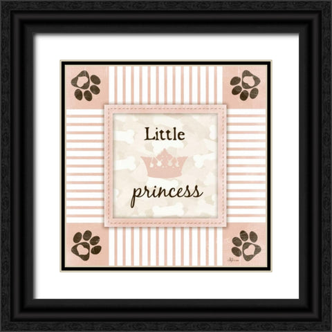 Little Princess Black Ornate Wood Framed Art Print with Double Matting by Pugh, Jennifer