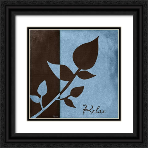 Relax Black Ornate Wood Framed Art Print with Double Matting by Pugh, Jennifer