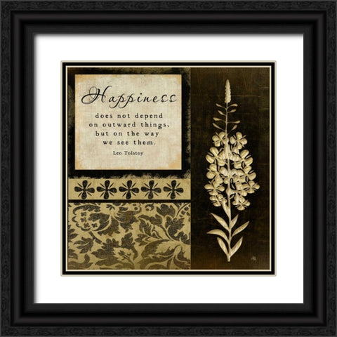 Happiness Black Ornate Wood Framed Art Print with Double Matting by Pugh, Jennifer